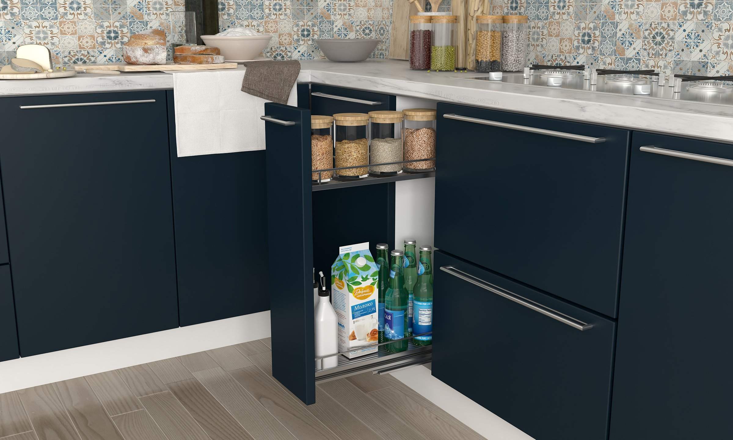 Maximize Storage Space in Your Modular Kitchen with Oil Pull Out