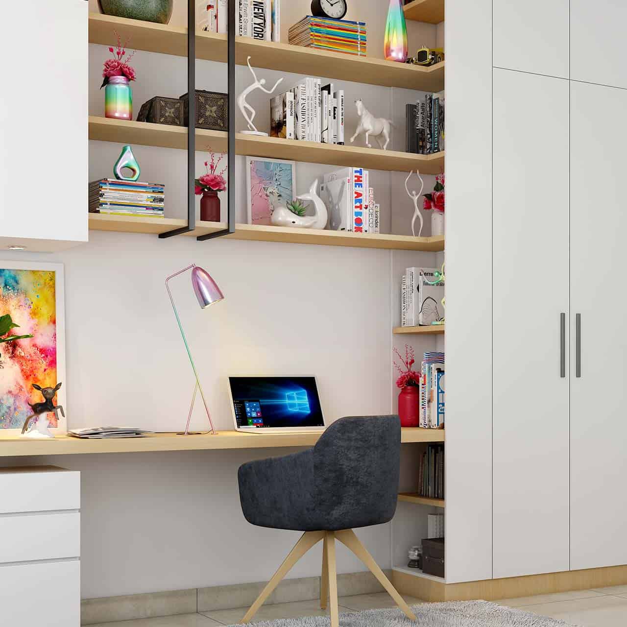 Study room decoration ideas You can put your feet up here with a book or catch a snooze if you are tired in study room design