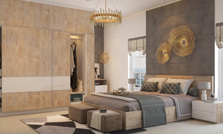 Minimal, soft decor in calming colors creates a Vastu-compliant bedroom that invites peaceful energy.