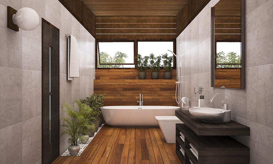 Floor wall tiles colour combination which balances warmth and minimalism