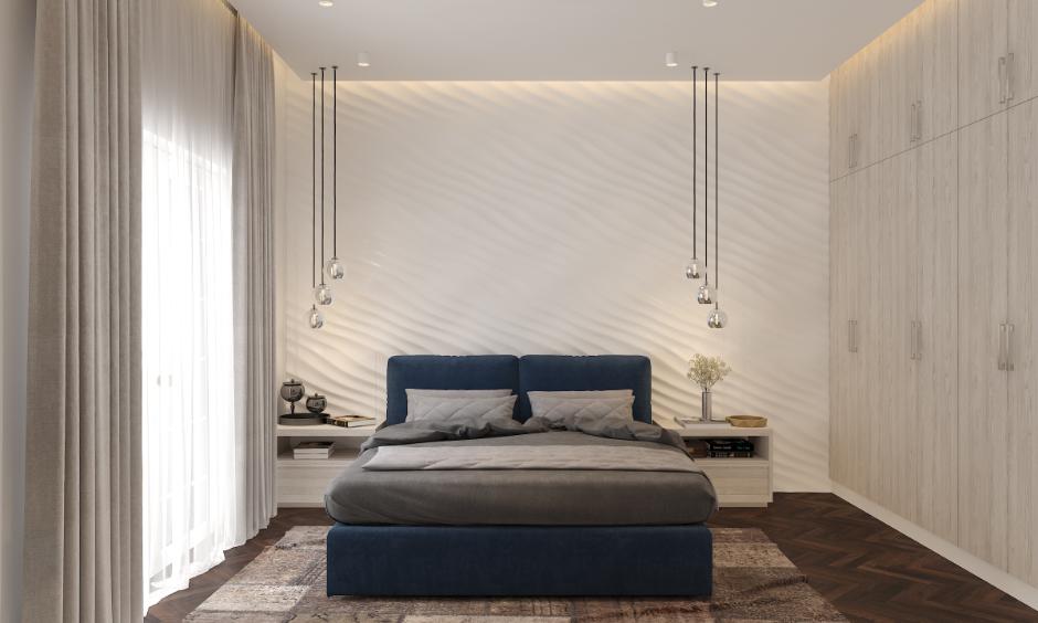 Ideal master bedroom bed position Vastu promotes calm with the head towards the south or west.