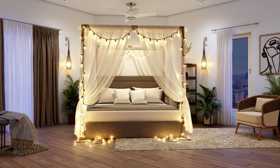 Soothing colours like beige and soft pink enhance master bedroom Vastu by promoting calmness.