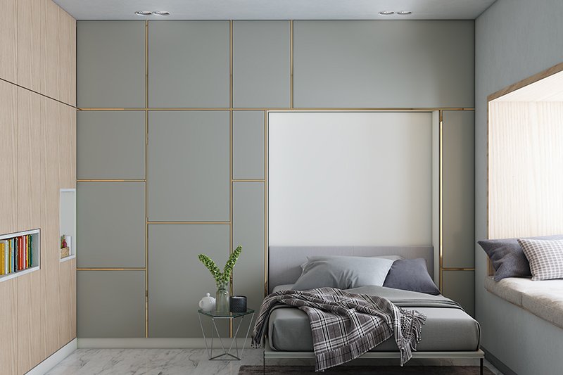 Modern sliding wardrobe designs for bedroom with panel style of wardrobes with a classic look