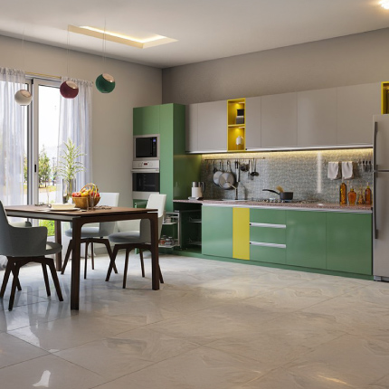 Modular kitchen price in Coimbatore for acrylic finish starts at ₹3 Lakhs