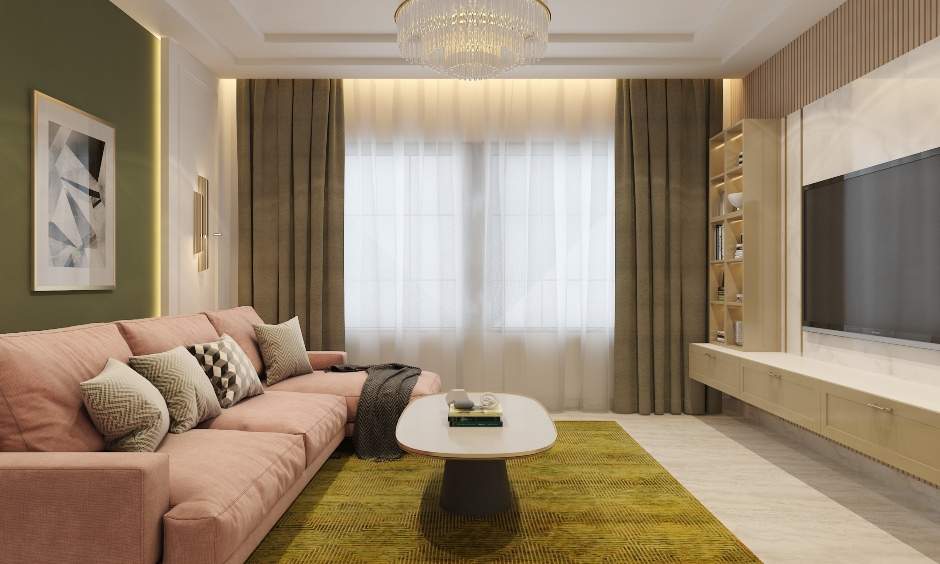 Soothing living room design with modern furniture