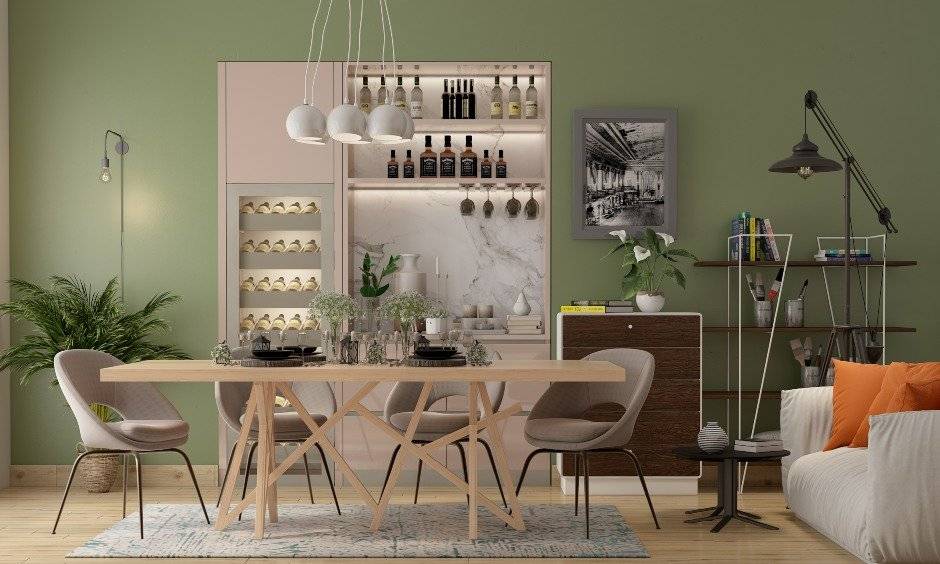 Elegant simple dining table design in wood with a matte finish, promoting warmth and conversation.